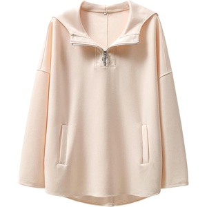 image:imageANRABESS Womens Oversized Hoodies Quarter Zip PulloverAlomnd