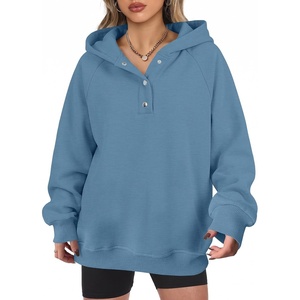 image:imageANRABESS Womens Oversized Hoodies V Neck Henley SweatshirtsBlue