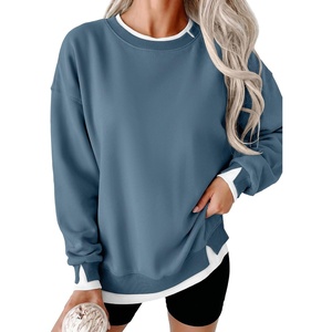 image:imageANRABESS Womens Oversized Sweatshirts Crew Neck Fall Pullover TopsBlue