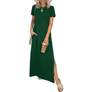 image:imageANRABESS Womens Summer Maxi Dresses Wrinkle Free with PocketsForest Green