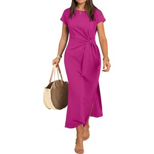 image:imageANRABESS Womens Summer WrinkleFree Maxi DressHot Pink