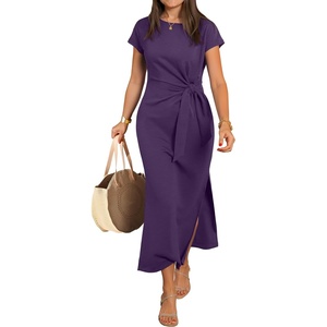 image:imageANRABESS Womens Summer WrinkleFree Maxi DressPurple