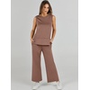 image:imageANRABESS 2 Piece Sets for Women Travel Airport OutfitsBrown