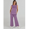 image:imageANRABESS 2 Piece Sets for Women Travel Airport OutfitsPurple