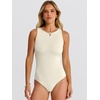 image:imageANRABESS Bodysuits for Women Summer Sleeveless Bodysuit Slim Fit Tank TopsApricot