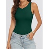 image:imageANRABESS Bodysuits for Women Summer Sleeveless Bodysuit Slim Fit Tank TopsForest