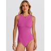 image:imageANRABESS Bodysuits for Women Summer Sleeveless Bodysuit Slim Fit Tank TopsHot Pink