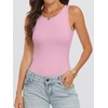 image:imageANRABESS Bodysuits for Women Summer Sleeveless Bodysuit Slim Fit Tank TopsPink