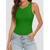image:imageANRABESS Bodysuits for Women Summer Sleeveless Bodysuit Slim Fit Tank TopsSage Green