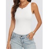 image:imageANRABESS Bodysuits for Women Summer Sleeveless Bodysuit Slim Fit Tank TopsWhite