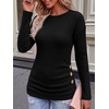 image:imageANRABESS Long Sleeve Shirts For Women Ribbed Fall Tunic TopBlack