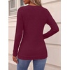 image:imageANRABESS Long Sleeve Shirts For Women Ribbed Fall Tunic TopBurgundy