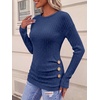 image:imageANRABESS Long Sleeve Shirts For Women Ribbed Fall Tunic TopDark Blue