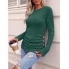 image:imageANRABESS Long Sleeve Shirts For Women Ribbed Fall Tunic TopGreen