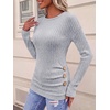 image:imageANRABESS Long Sleeve Shirts For Women Ribbed Fall Tunic TopGrey