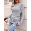 image:imageANRABESS Long Sleeve Shirts For Women Ribbed Fall Tunic TopGrey