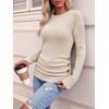 image:imageANRABESS Long Sleeve Shirts For Women Ribbed Fall Tunic TopLight Khaki