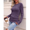 image:imageANRABESS Long Sleeve Shirts For Women Ribbed Fall Tunic TopPurple