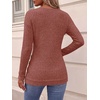 image:imageANRABESS Long Sleeve Shirts For Women Ribbed Fall Tunic TopRust Orange