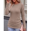 image:imageANRABESS Long Sleeve Shirts For Women Ribbed Fall Tunic TopTan