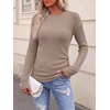 image:imageANRABESS Long Sleeve Shirts For Women Ribbed Fall Tunic TopTan
