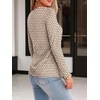 image:imageANRABESS Long Sleeve Shirts for Women Fall Metal Keyhole Neck Basic TopsFloral Brown