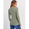 image:imageANRABESS Long Sleeve Shirts for Women Ribbed Square Neck TopsSage Green