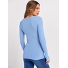 image:imageANRABESS Long Sleeve Shirts for Women Ribbed Square Neck TopsSky Blue