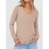 image:imageANRABESS Long Sleeve Shirts for Women Wrinkle Free V Neck Fall TopAlmond