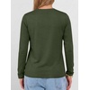 image:imageANRABESS Long Sleeve Shirts for Women Wrinkle Free V Neck Fall TopArmy Green