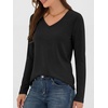 image:imageANRABESS Long Sleeve Shirts for Women Wrinkle Free V Neck Fall TopBlack