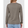 image:imageANRABESS Long Sleeve Shirts for Women Wrinkle Free V Neck Fall TopCoffee Grey
