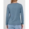 image:imageANRABESS Long Sleeve Shirts for Women Wrinkle Free V Neck Fall TopGrey Blue