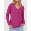 image:imageANRABESS Long Sleeve Shirts for Women Wrinkle Free V Neck Fall TopHot Pink