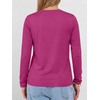 image:imageANRABESS Long Sleeve Shirts for Women Wrinkle Free V Neck Fall TopHot Pink