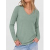 image:imageANRABESS Long Sleeve Shirts for Women Wrinkle Free V Neck Fall TopLight Green