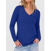 image:imageANRABESS Long Sleeve Shirts for Women Wrinkle Free V Neck Fall TopRoyal Blue