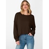 image:imageANRABESS Long Sleeve T Shirts for Women Oversized TopsBrown