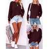 image:imageANRABESS Long Sleeve T Shirts for Women Oversized TopsBurgundy