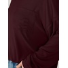 image:imageANRABESS Long Sleeve T Shirts for Women Oversized TopsBurgundy