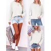 image:imageANRABESS Long Sleeve T Shirts for Women Oversized TopsWhite