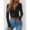 image:imageANRABESS Ribbed Henley Long Sleeve Shirts for WomenBlack