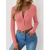image:imageANRABESS Ribbed Henley Long Sleeve Shirts for WomenCoral Pink