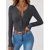 image:imageANRABESS Ribbed Henley Long Sleeve Shirts for WomenDark Grey