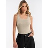 image:imageANRABESS Summer Sleeveless Sweaters for Women Fitted Tank TopsAlmond