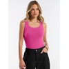 image:imageANRABESS Summer Sleeveless Sweaters for Women Fitted Tank TopsHot Pink
