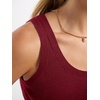 image:imageANRABESS Summer Sleeveless Sweaters for Women Fitted Tank TopsWine Red