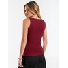 image:imageANRABESS Summer Sleeveless Sweaters for Women Fitted Tank TopsWine Red