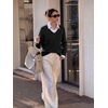 image:imageANRABESS Sweaters for Women Lightweight Loose Fit V Neck Fall OutfitsBlack