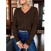 image:imageANRABESS Sweaters for Women Lightweight Loose Fit V Neck Fall OutfitsCoffee